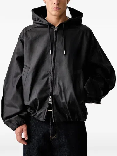 Rains Hooded Raglan-sleeve Jacket In Black