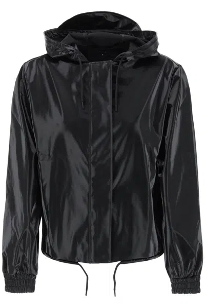 Rains Hooded Rain Jacket With In Nero
