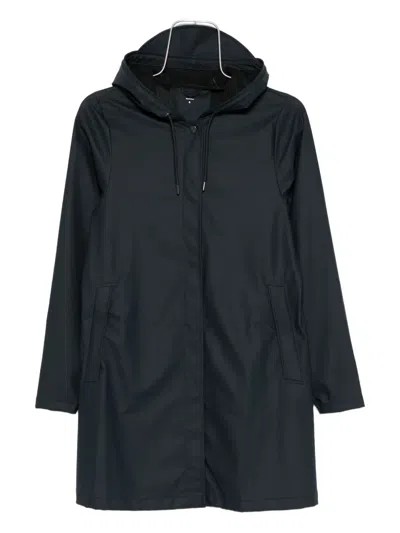 Rains Trapeze Waterproof Hooded Rain Jacket In Navy