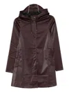 Rains A-line Hooded Jacket In Red