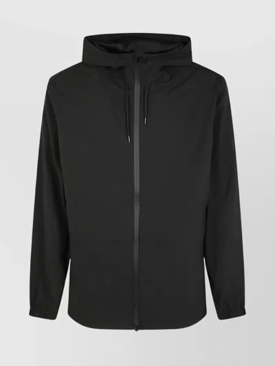 RAINS HOODED SHELL JACKET POCKETS