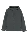 Rains Hooded Softshell Rain Jacket In Gray