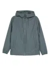 Rains Hooded Zip-front Rain Jacket In Gray