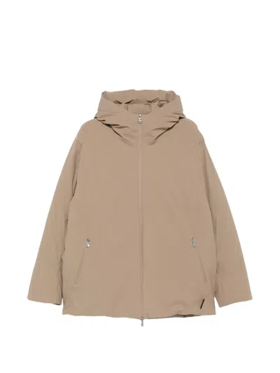 Rains Hooded Zip-up Jacket In Animal Print