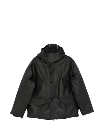 Rains Hooded-padded Jacket In Black