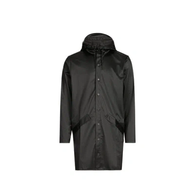 Rains Imperméable Long À Capuche In Black