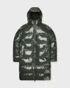 Rains Jacket Alta Longer Puffer Jacket W3t4 In Green