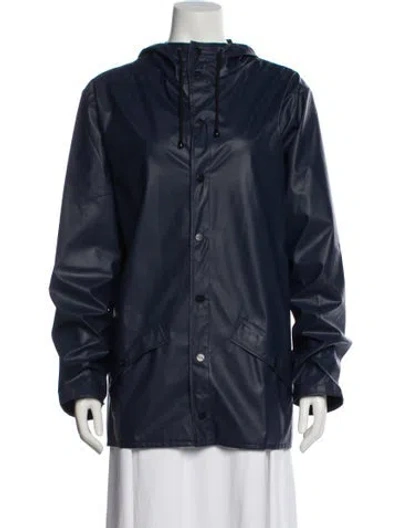 Pre-owned Rains Jacket In Blue