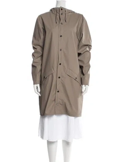 Pre-owned Rains Jacket In Brown
