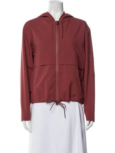 Pre-owned Rains Jacket In Burgundy
