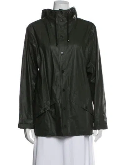 Pre-owned Rains Jacket In Green