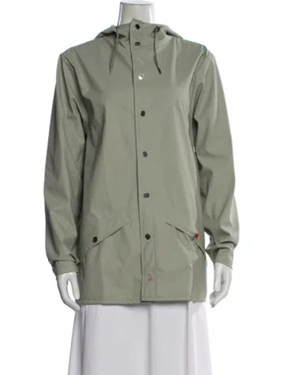 Pre-owned Rains Jacket In Green