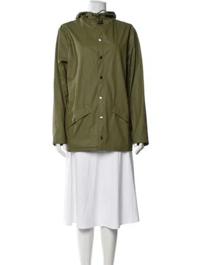 Pre-owned Rains Jacket In Green
