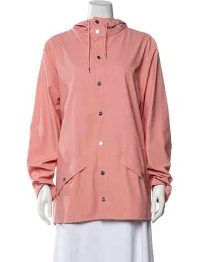 Pre-owned Rains Jacket In Pink