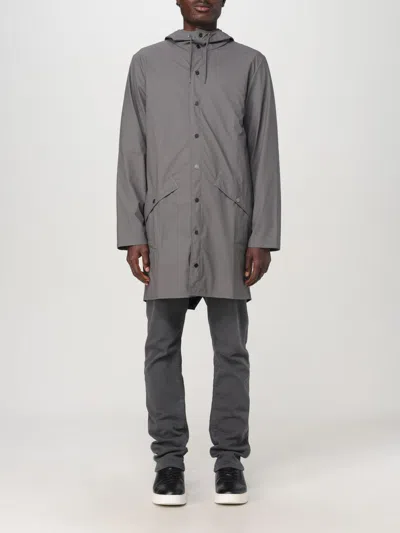 Rains Long Jacket In Grau