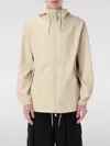 Rains Stormbreaker Hooded Jacket Elasticated Cuffs In Mustard