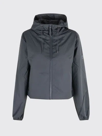 Rains Lohja Short Insulated Hooded Jacket In Gray