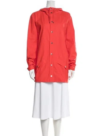 Pre-owned Rains Jacket In Red
