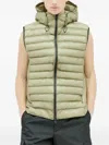 Rains Kaunas Hooded Vest In Green