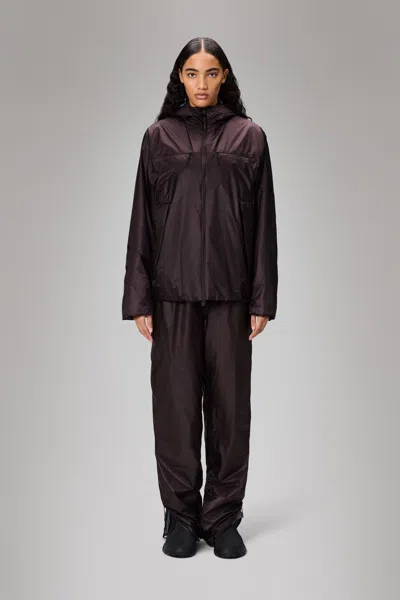 Rains Kauto Insulated Pocket Jacket In Brown