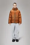 Rains Kevo Puffer Jacket In Rust