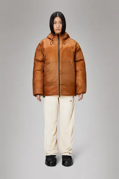 Rains Kevo Puffer Jacket In Brown