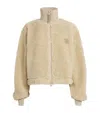 Rains Kofu Fleece Short Jacket In Beige
