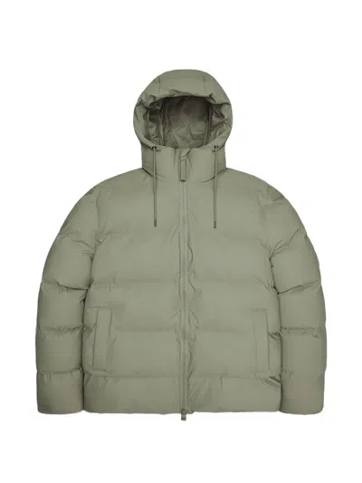 Rains La Safi Hybrid Hooded Puffer Jacket In Green