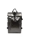 Rains Large Rolltop Backpack In Black