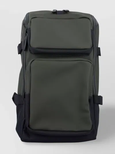 Rains Large Waterproof Rolltop Backpack With Multiple Pockets