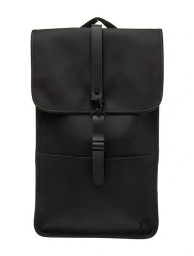 Pre-owned Rains Leather Suitcase In Black