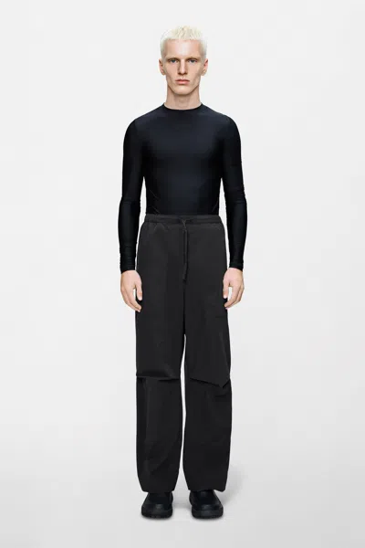 Rains Light Woven Pants Wide In Black