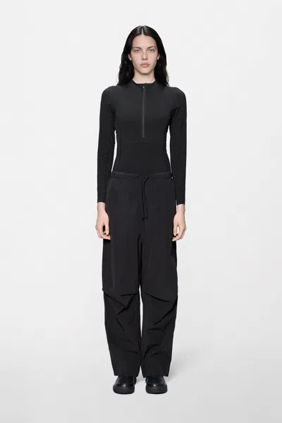 Rains Light Woven Pants Wide In Black