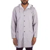 Rains Lightweight Waterproof Long Jacket In Gray