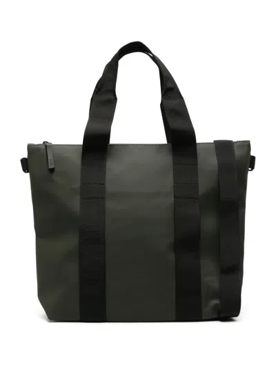 Rains Logo-debossed Tote Bag In Green