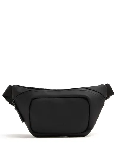 Rains Bum Metallic Belt Bag In Black
