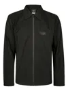 Rains Collared Front Pocket Jacket In Black