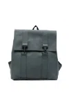 Rains Logo Embossed Backpack In Gray