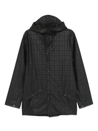 Rains Logo-print Jacket In Black