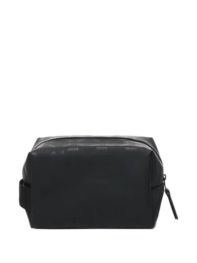 Rains Logo-print Wash Bag In Black