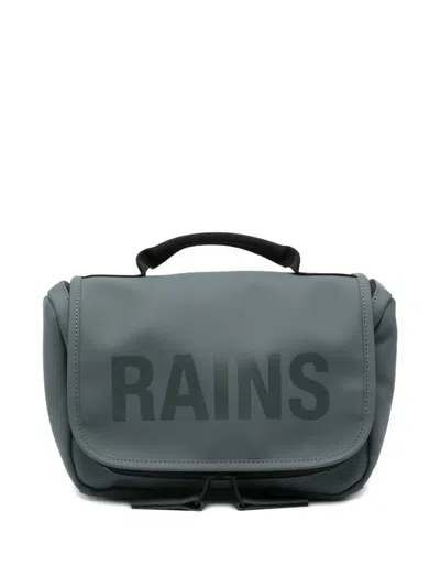 Rains Logo-print Wash Bag In Blue