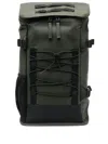 Rains Logo-strap Buckle-fastening Backpack In Grün