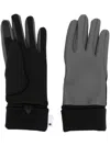 Rains Logo-tag Two-tone Panelled Gloves In Grey