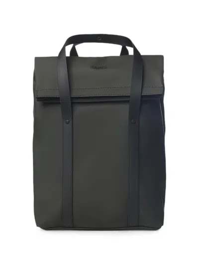 Rains Logo-embossed Foldover 2-way Backpack In Green