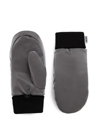Rains Ribbed-cuff Mittens In Gray