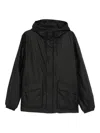 Rains Lohja Hooded Pocket Jacket In Black