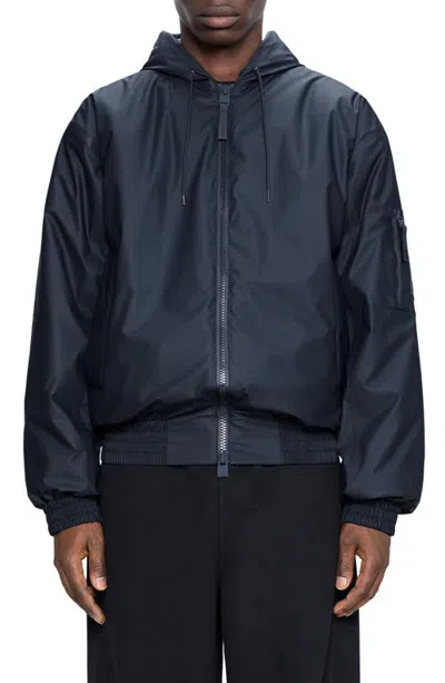 Rains Lohja Insulated Bomber Jacket In Blue