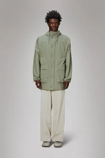 Rains Lohja Long Insulated Cargo Jacket In Multi