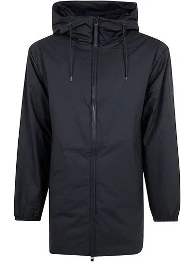 Rains Lohja Long Jacket Rain-coat Clothing In Black