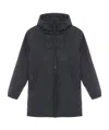 Rains Long Pointed-back Raincoat In Black